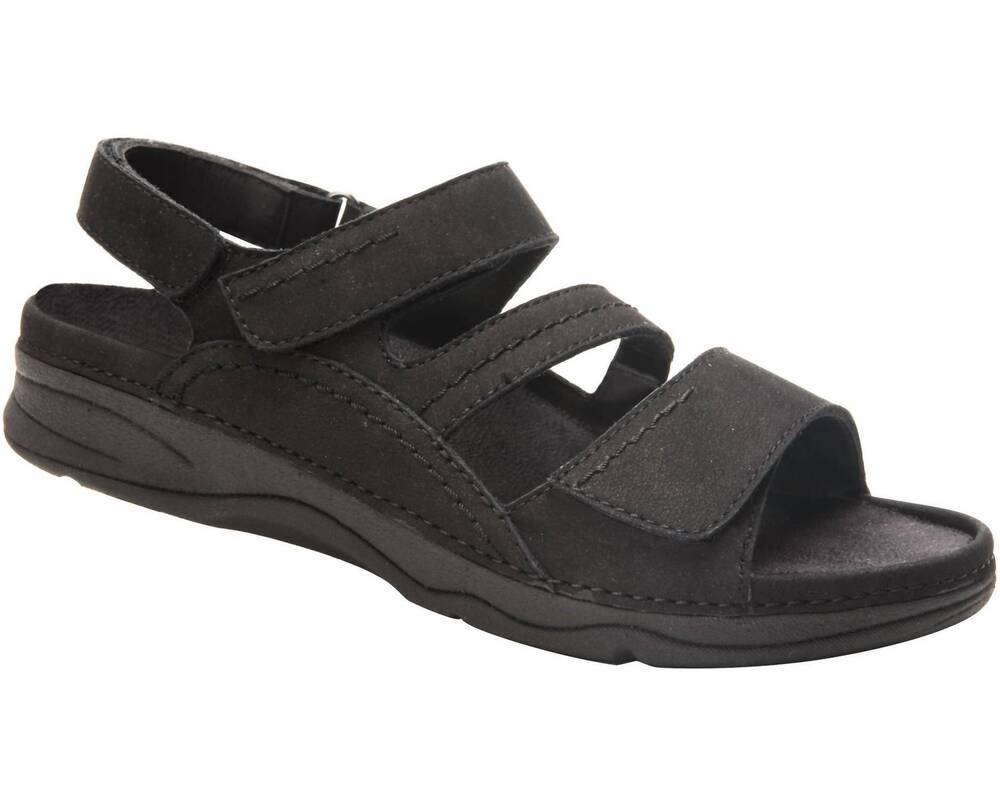 NEW DREW women's alexa sandals in black nubuck
